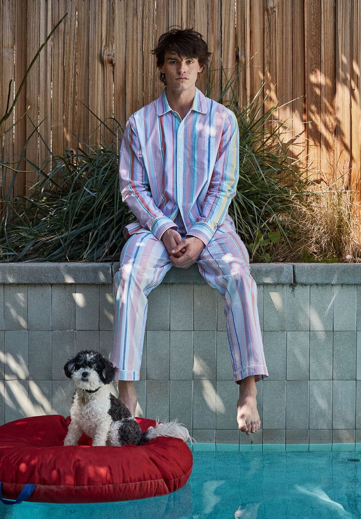 Henry Pajama Set in Vintage Stripe